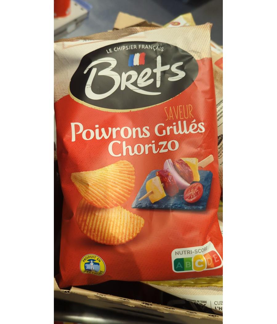 CHIPS SAVEUR POIVRONS GRILLES CHORIZO BRETS 125G