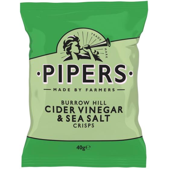 CHIPS AU VINAIGRE DE CIDRE ET AU SEL DE MER PIPERS BURROW HILL  40G