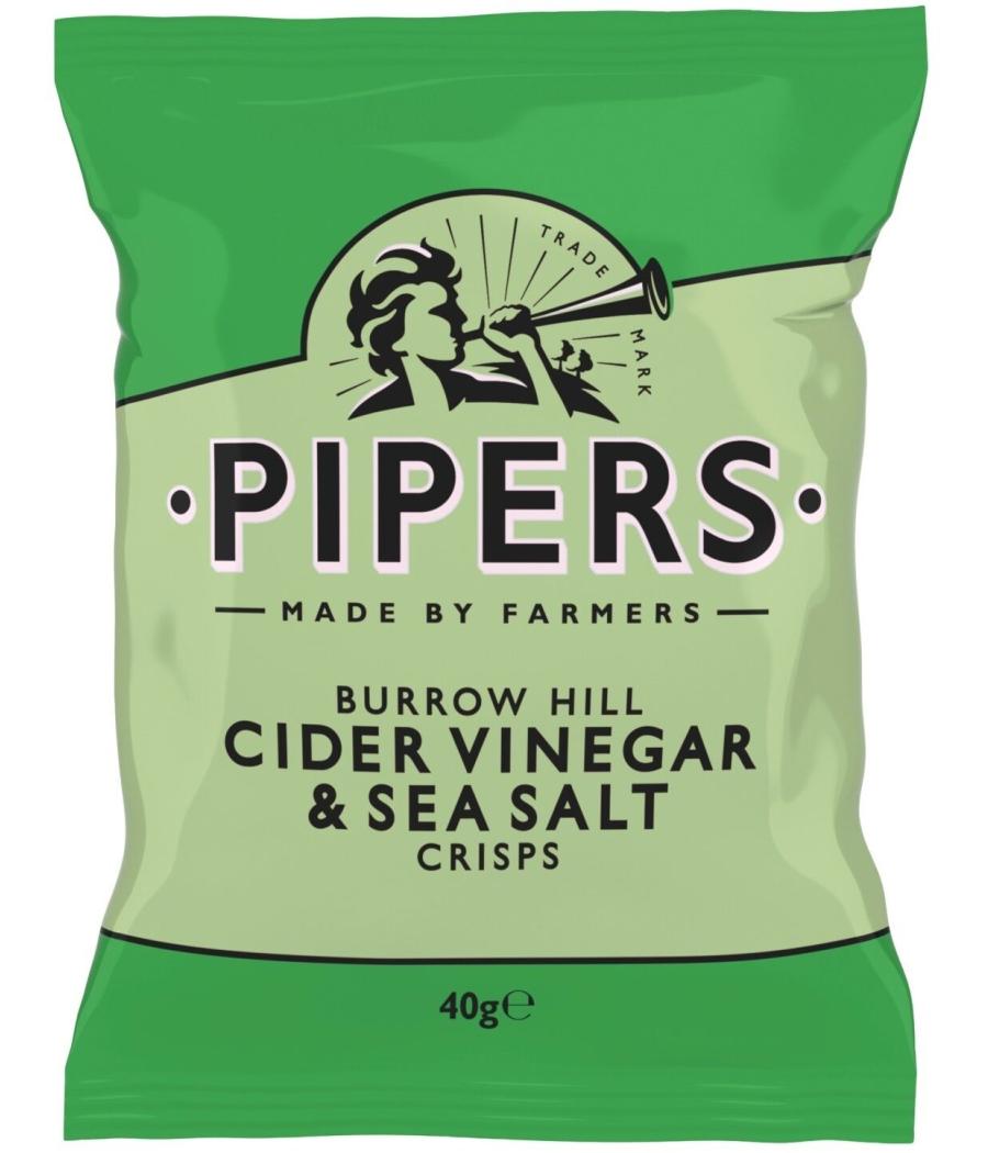 CHIPS AU VINAIGRE DE CIDRE ET AU SEL DE MER PIPERS BURROW HILL  40G