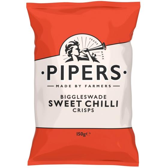 CHIPS SWEET CHILLI PIPERS BIGGLESWADE  150G