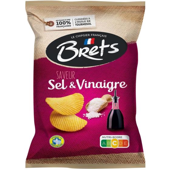 CHIPS SAVEUR SEL & VINAIGRE BRETS 125G