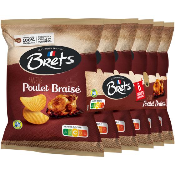 CHIPS SAVEUR POULET BRAISE BRETS  6 X 25G
