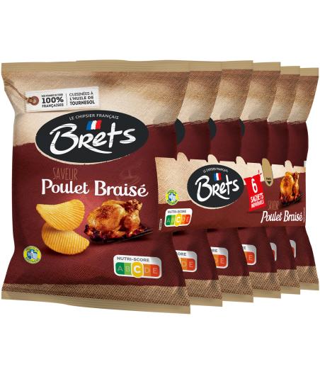 CHIPS SAVEUR POULET BRAISE BRETS  6 X 25G