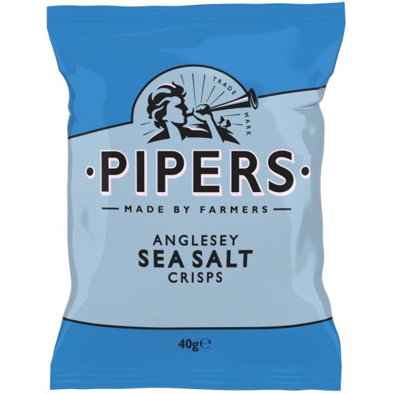 CHIPS ANGLESEY SEA SALT CRISPS PIPERS 40G