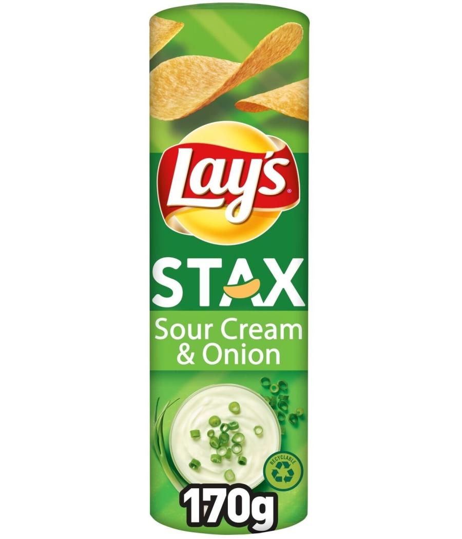 LAY'S STAX SOUR CREAM ET ONION FLAVOUR 170G