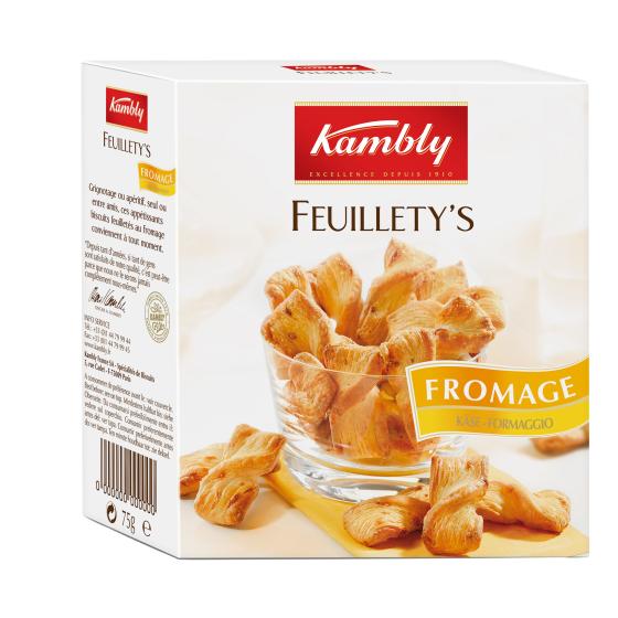 BISCUITS FEUILLETY'S FROMAGE KAMBLY 75G