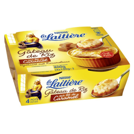 GATEAU DE RIZ SUR LIT DE CARAMEL LA LAITIERE 4X100G