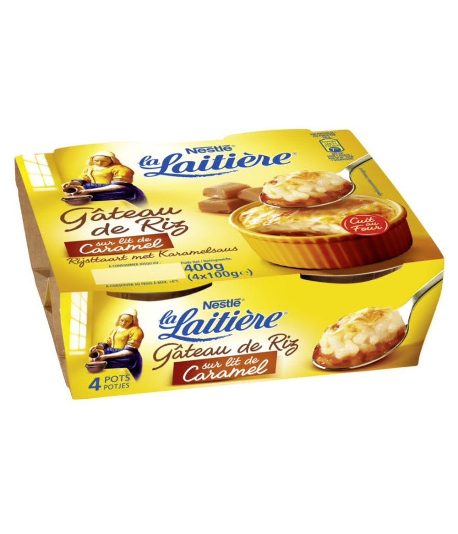 GATEAU DE RIZ SUR LIT DE CARAMEL LA LAITIERE 4X100G