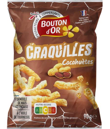 CHIPS CRAQUILLES CACAHUETES BOUTON D'OR 90G