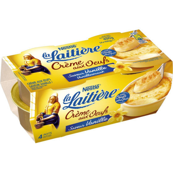 CREME DESSERT SAVEUR VANILLE LA LAITIERE 4X100G