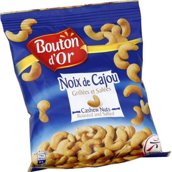 NOIX DE CAJOU GRILLEES ET SALEES BOUTON D'OR 200G