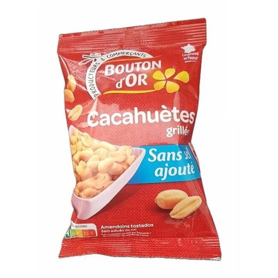 CACAHUETES GRILLEES SANS SEL AJOUTE BOUTON D'OR 200G