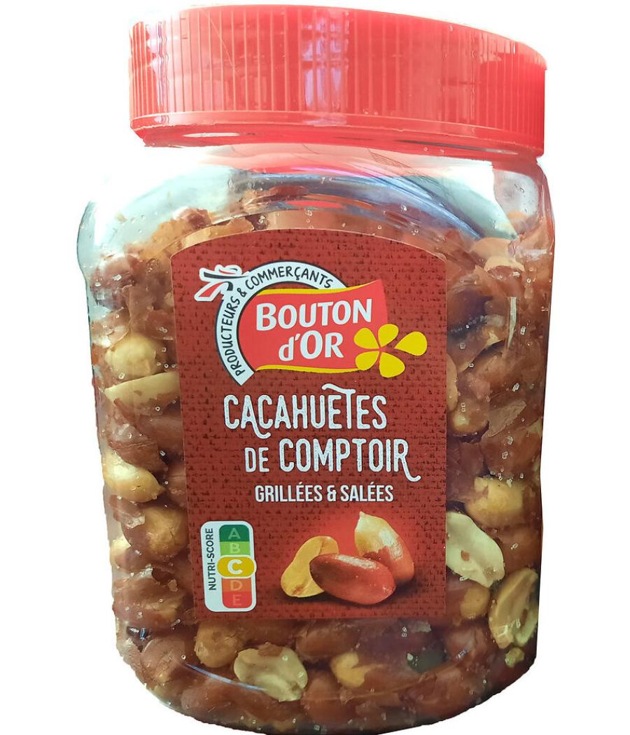 CACAHUETES DE COMPTOIR GRILLEES & SALEES BOUTON D'OR 400G