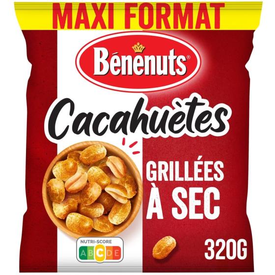 CACAHUETES GRILLEES A SEC MAXI FORMAT BENENUTS 320G