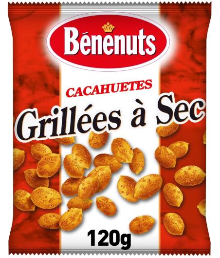 CACAHUETES GRILLEES A SEC BENENUTS 120G
