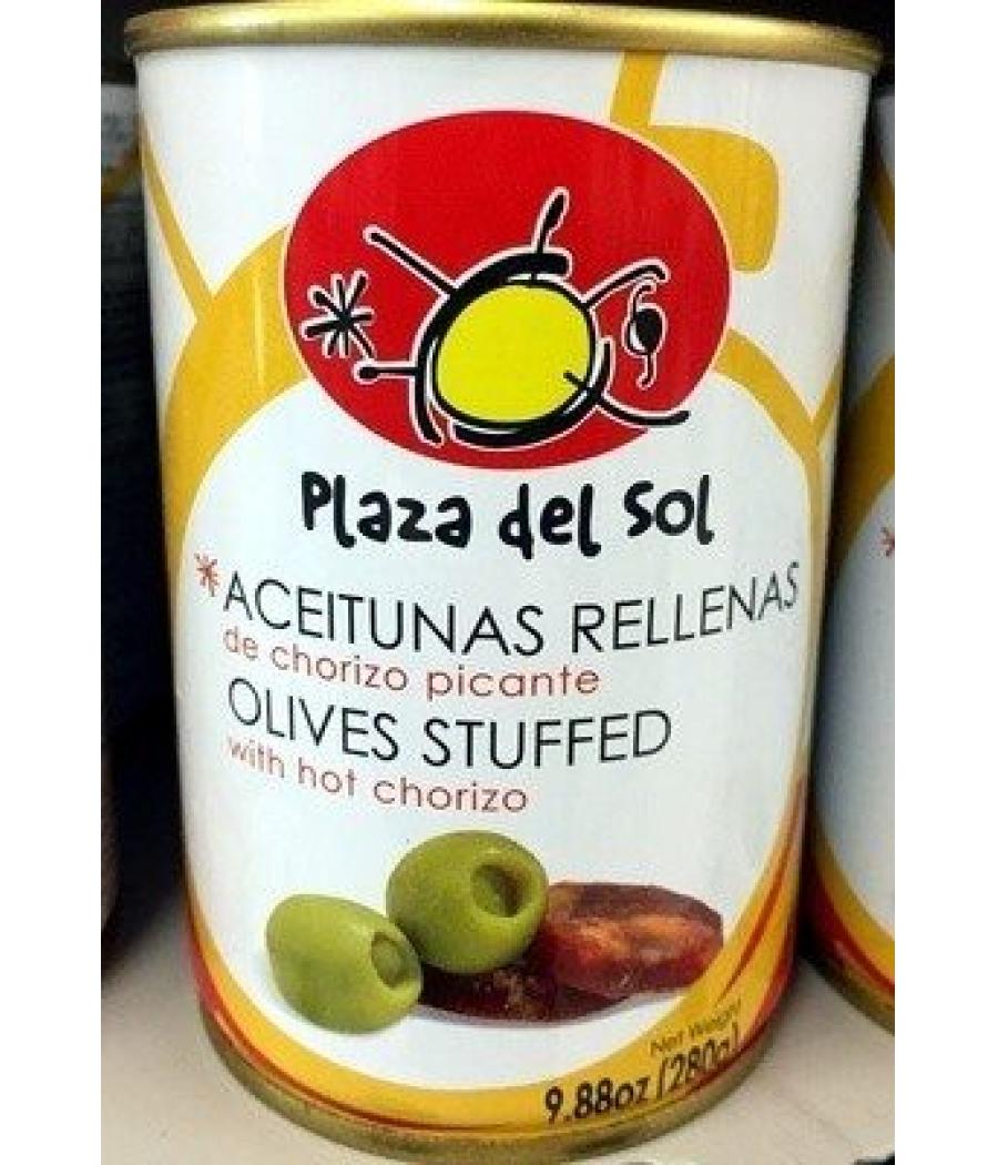OLIVES VERTES FARCIES AU CHORIZO PLAZA DEL SOL 120G