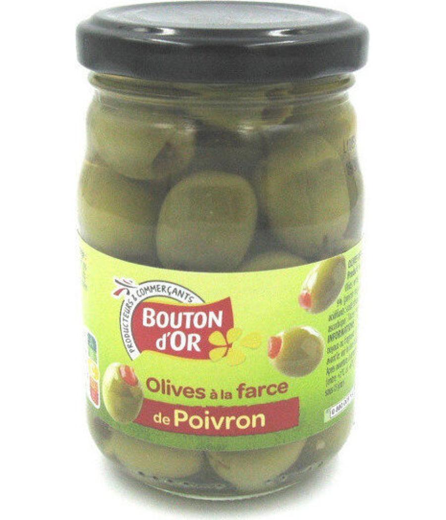 BOCAL 21 CL D\'OLIVES A LA FARCE DE POIVRON - 120 G 198 G