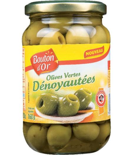 OLIVES VERTES DENOYAUTEES BOUTON D'OR 335G