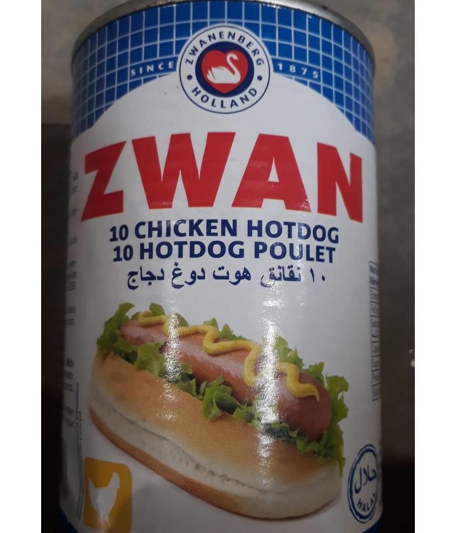 ZWAN 10 CHIKEN HOT DOG POULET