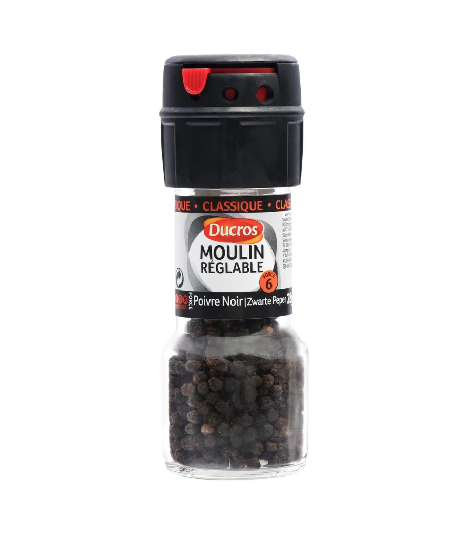 POIVRE DUCROS NOIR EN GRAINS FORCE 6 28G