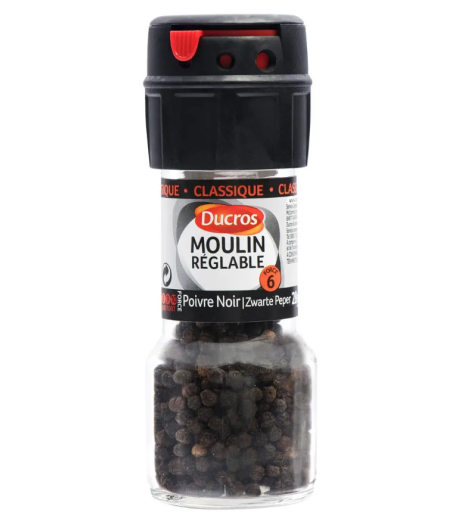 POIVRE DUCROS NOIR EN GRAINS FORCE 6 28G