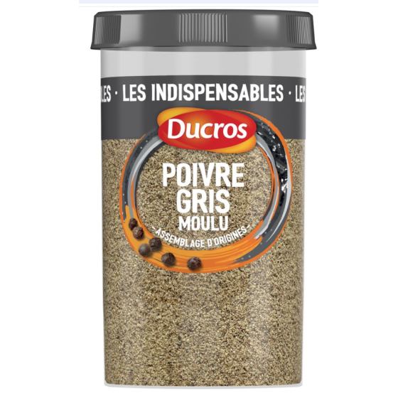 POIVRE DUCROS GRIS MOULU 90G