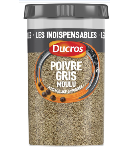 POIVRE DUCROS GRIS MOULU 90G