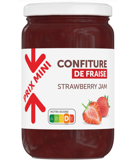 CONFITURE DE FRAISE PRIX MINI 1KG