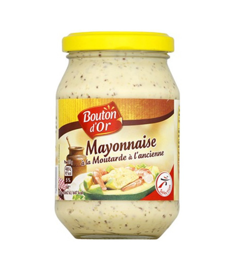 MAYONNAISE A LA MOUTARDE A L'ANCIENNE BOUTON D'OR 235G