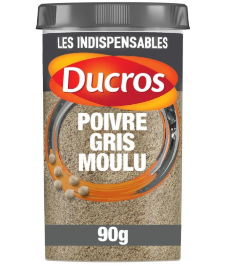 POIVRE GRIS MOULU DUCROS 90G
