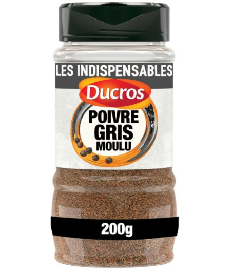 POIVRE GRIS MOULU DUCROS 200G