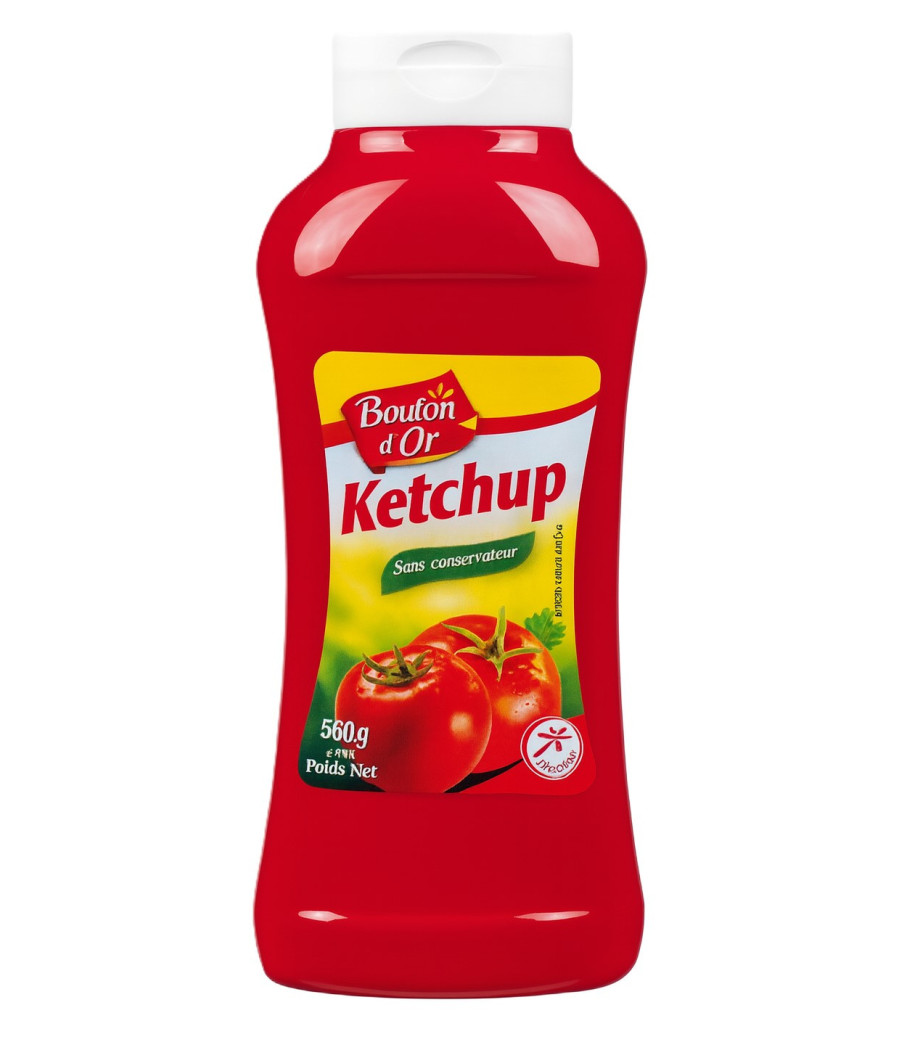 KETCHUP A LA TOMATE SANS CONSERVATEURS BOUTON D'OR 1KG