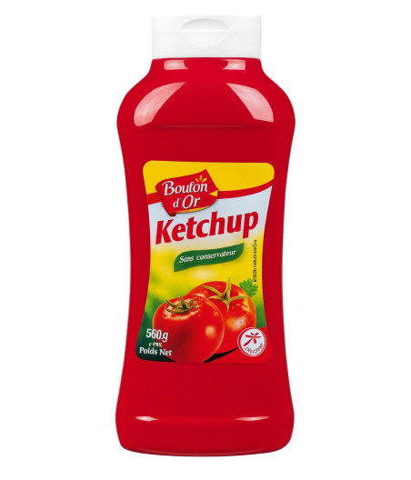 KETCHUP A LA TOMATE SANS CONSERVATEURS BOUTON D'OR 1KG