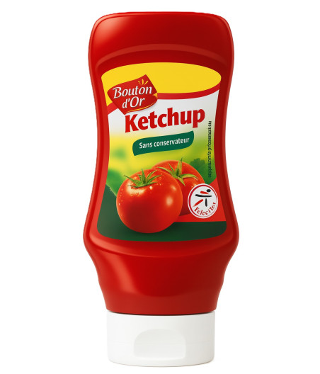 KETCHUP A LA TOMATE SANS CONSERVATEURS BOUTON D'OR 330G