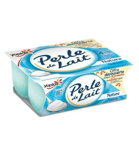 PERLE DE LAIT NATURE 4 X 125G