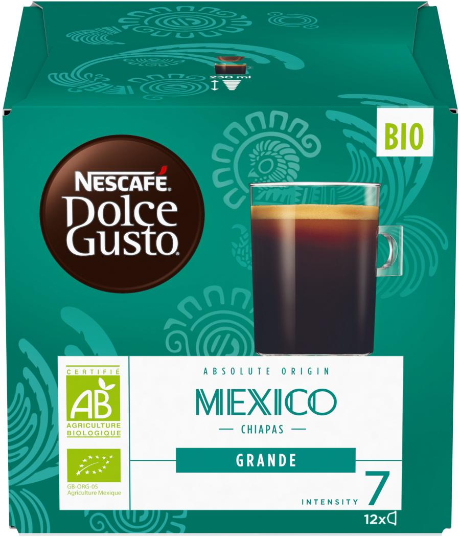 CAPSULES CAFE GRANDE MEXICO BIO DOLCE GUSTO NESCAFE 108G