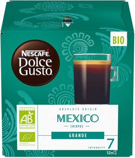 CAPSULES NESCAFE DOLCE GUSTO ABSOLUTE ORIGIN MEXICO GRANDE 12 CAPS 108G