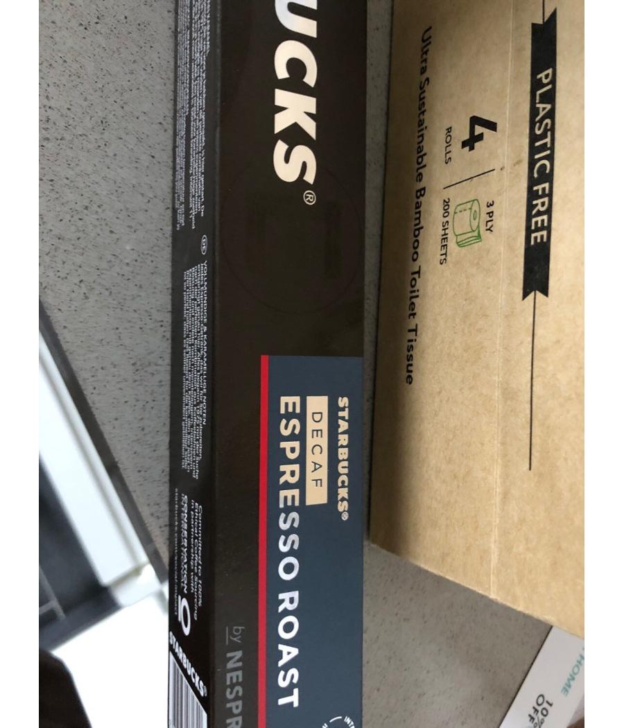 STARBUCKS BY NESPRESSO ESPRESSO ROAST DECAFEINE 10 CAPSULES 57 G