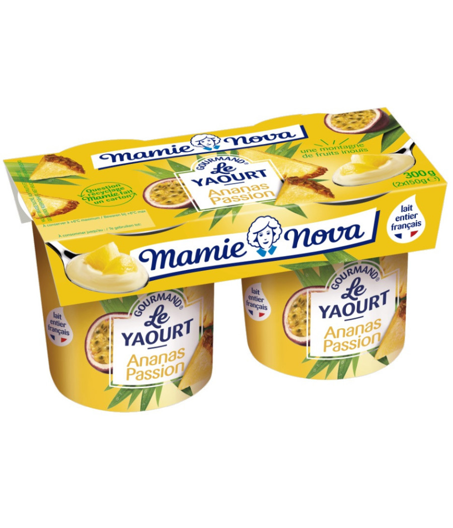 YAOURTS GOURMAND ANANAS PASSION MAMIE NOVA 2X150G