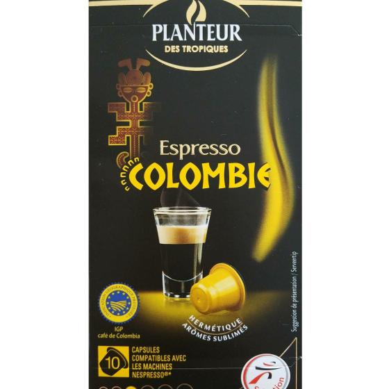 PLANTEUR DES TROPIQUES ESPRESSO COLOMBIE CAPSULES 10 52 G