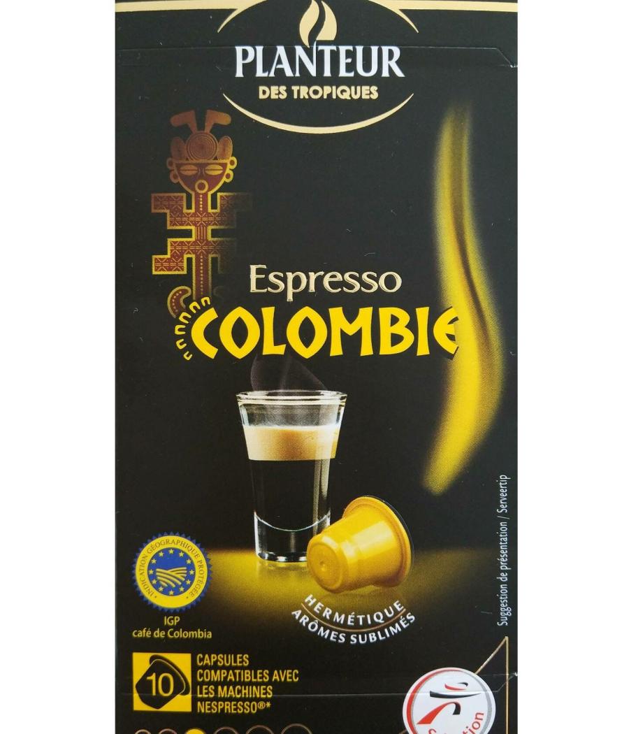 PLANTEUR DES TROPIQUES ESPRESSO COLOMBIE CAPSULES 10 52 G
