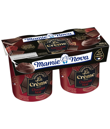 CREME DESSERT CHOCOLAT NOIR INTENSE MAMIE NOVA 2X150G