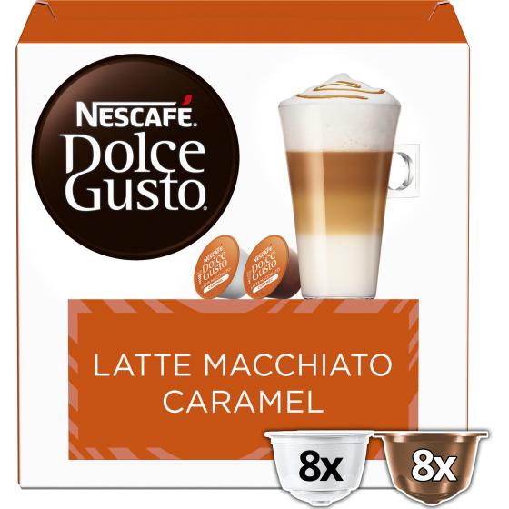 CAPSULES CAFE LATTE CARAMEL MACCHIATO DOLCE GUSTO NESCAFE 145.6G