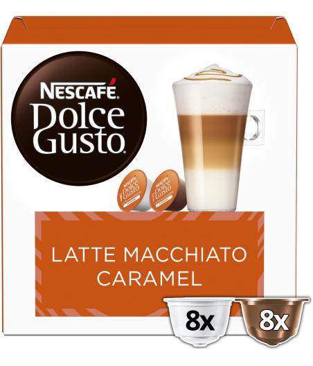 CAPSULES CAFE LATTE CARAMEL MACCHIATO DOLCE GUSTO NESCAFE 145.6G