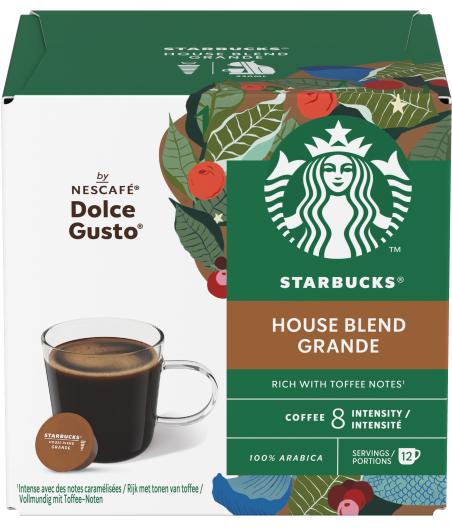 CAPSULES CAFE HOUSE BLEND DOLCE GUSTO STARBUCKS BY NESCAFE 102G