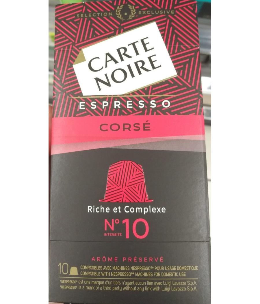 CAFE CAPSULES CORSE N°10  ESPRESSO CARTE NOIR  53G