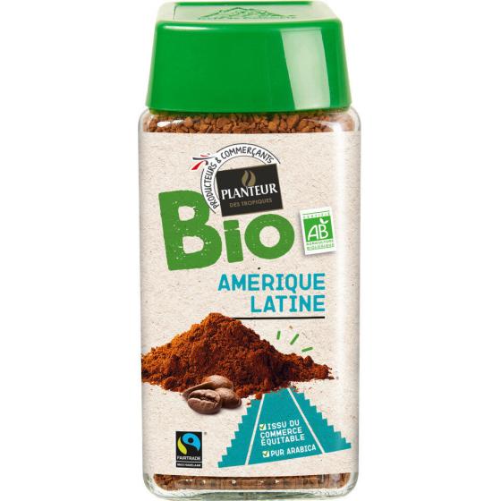 CAFE SOLUBLE AMERIQUE LATINE BIO PLANTEUR DES TROPIQUES 100G