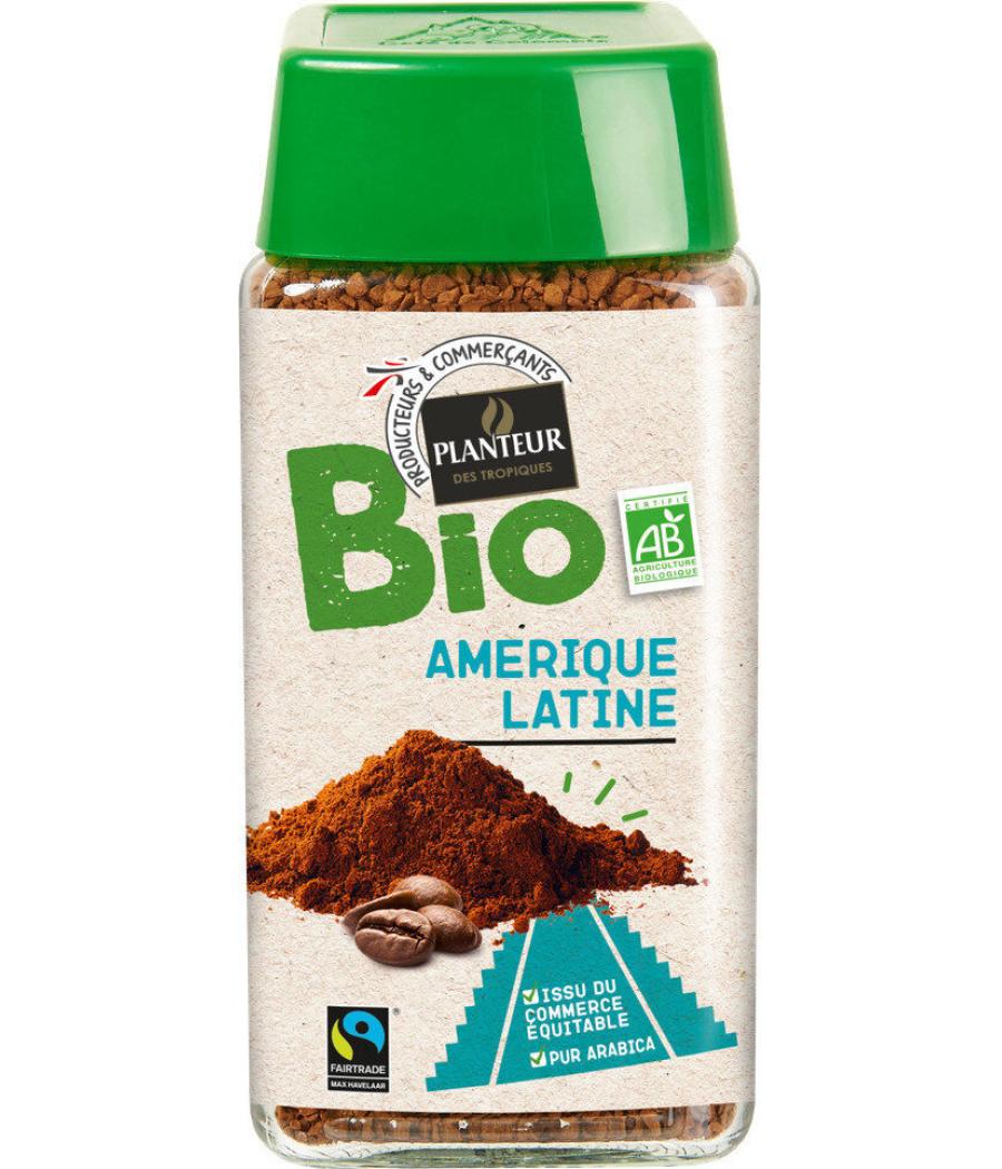 CAFE SOLUBLE AMERIQUE LATINE BIO PLANTEUR DES TROPIQUES 100G