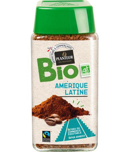 CAFE SOLUBLE AMERIQUE LATINE BIO PLANTEUR DES TROPIQUES 100G
