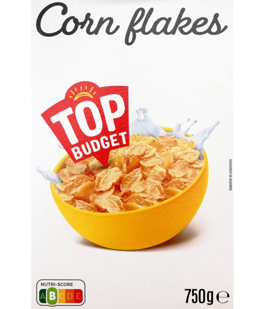 CEREALES CORN FLAKES TOP BUDGET 750G